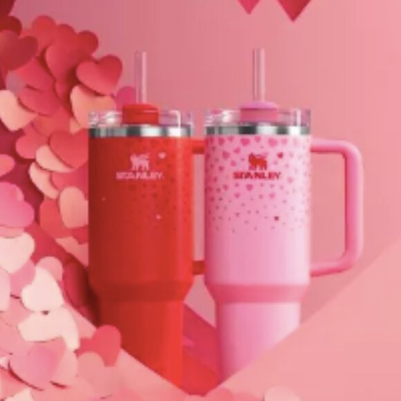 Stanley 40 oz Stainless Steel H2.0 Flowstate Quencher Tumbler Valentine's Day - Picture 1 of 8